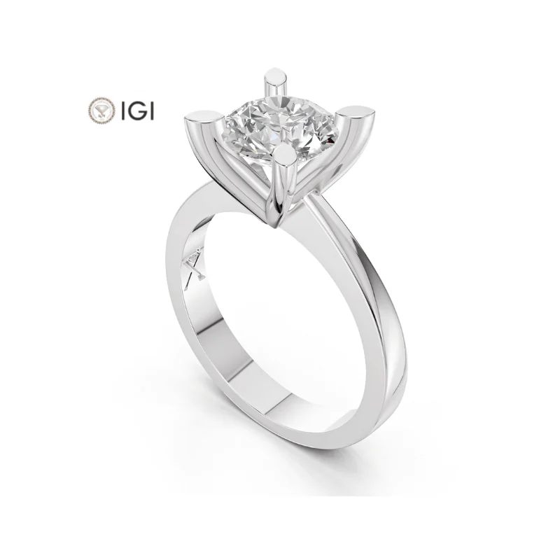 Luna Solitaire Lab-Grown Diamond Ring · round cut · lab-grown diamond ring