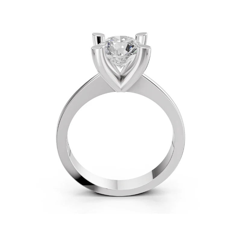 Luna Solitaire Lab-Grown Diamond Ring · round cut · lab-grown diamond ring