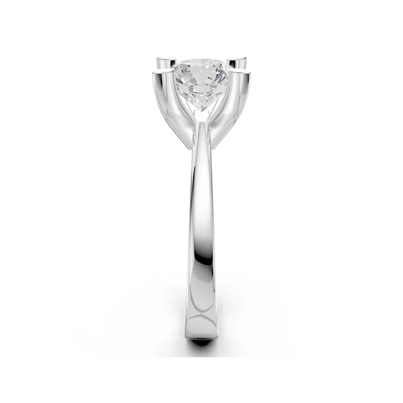 Luna Solitaire Lab-Grown Diamond Ring · round cut · lab-grown diamond ring