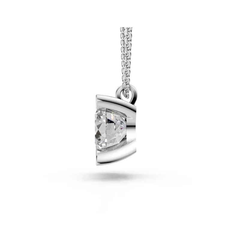 Luna Laboratuvar Pırlantası Tek taş Kolye · Brillantschliff · Labordiamant Halskette · Weißgold