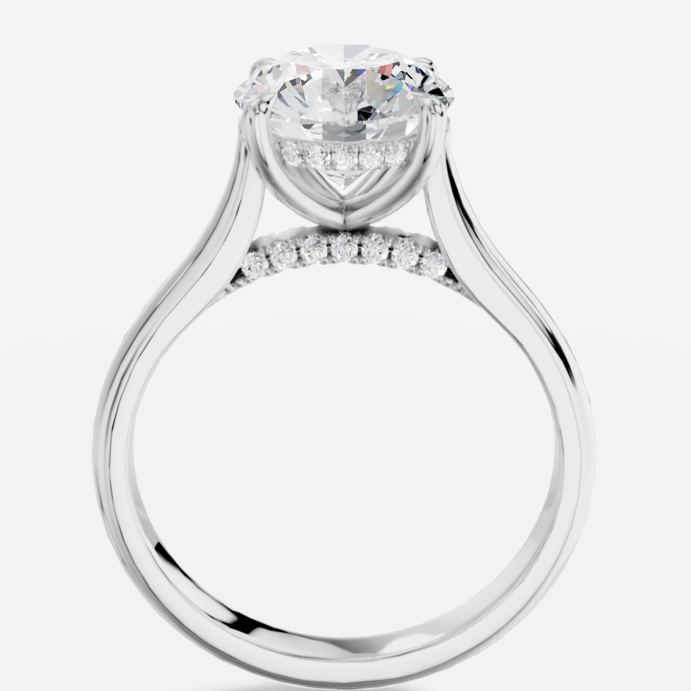 Secret Laboratuvar Pırlantası Tektaş Yüzük · Brillantschliff · Labordiamant Ring · Weißgold