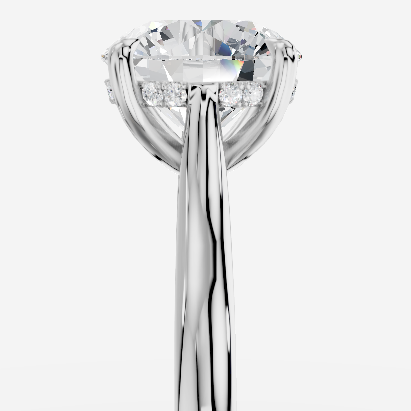 Secret Laboratuvar Pırlantası Tektaş Yüzük · Brillantschliff · Labordiamant Ring · Weißgold