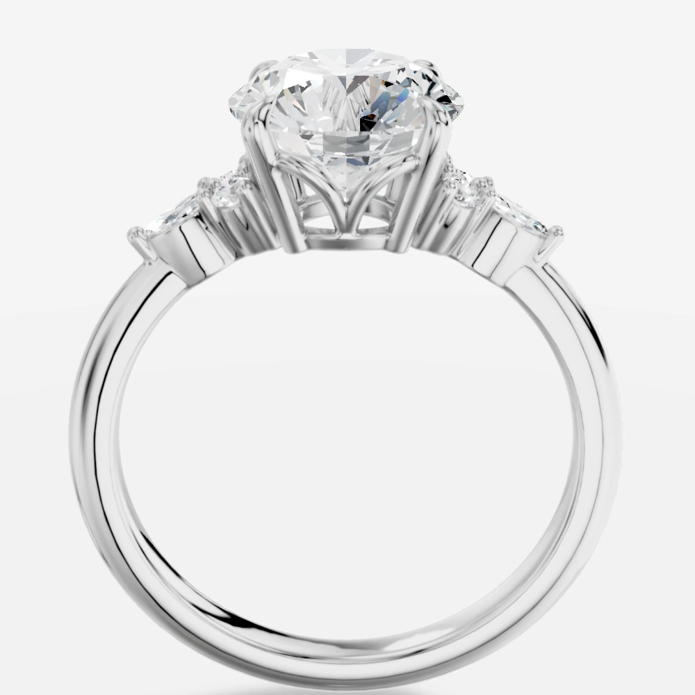 Liora Laboratuvar Pırlantası Yüzük · taille ronde · bague en diamant de laboratoire · or blanc