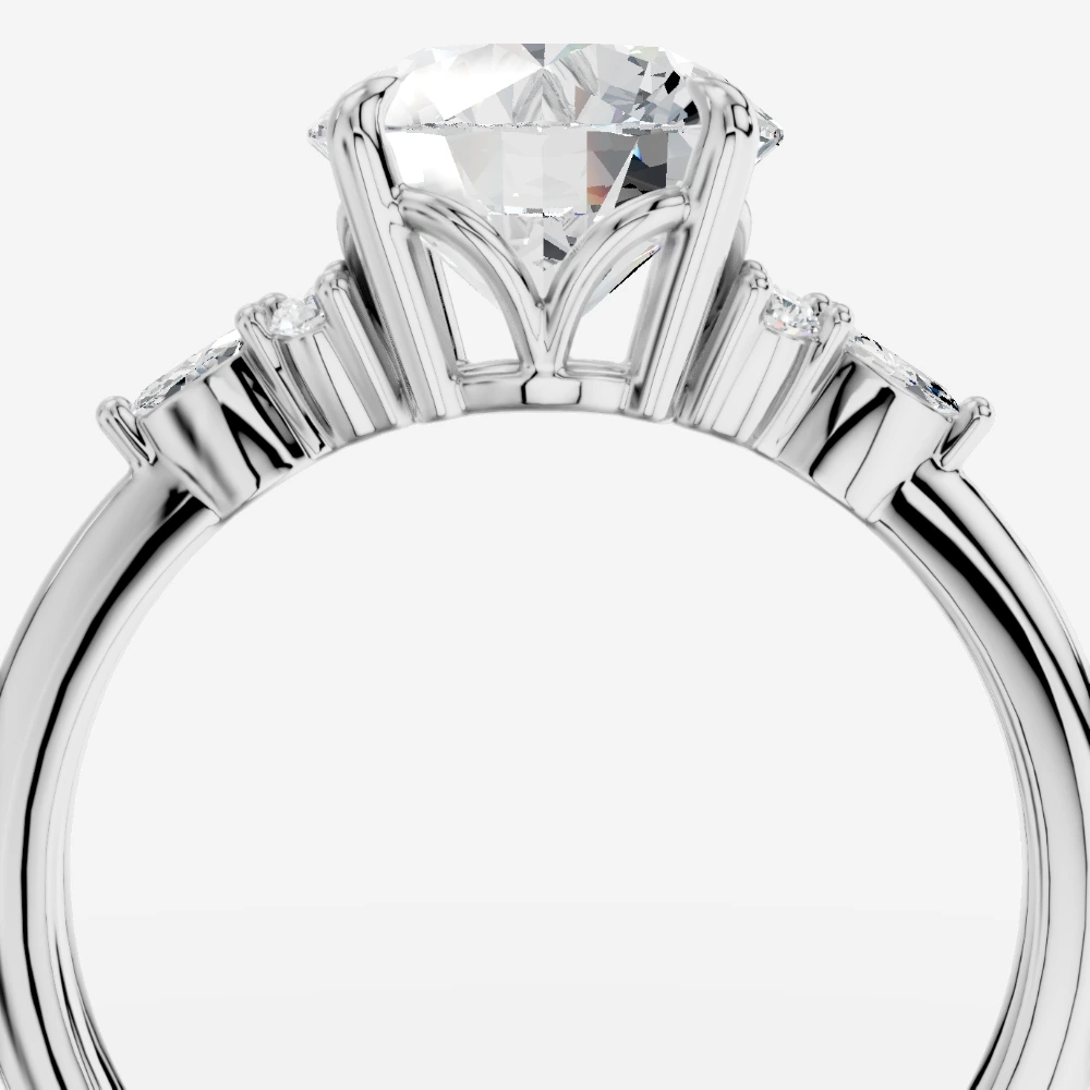 Liora Laboratuvar Pırlantası Yüzük · taille ronde · bague en diamant de laboratoire · or blanc