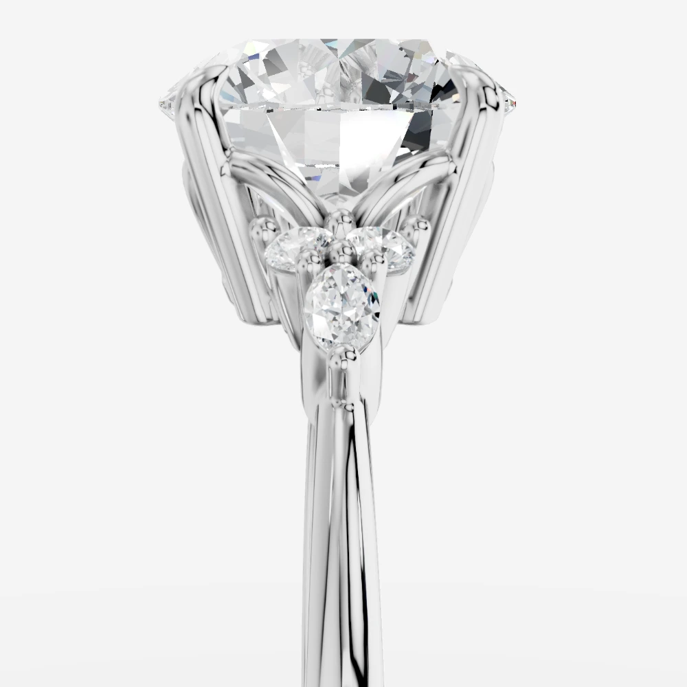 Liora Laboratuvar Pırlantası Yüzük · taille ronde · bague en diamant de laboratoire · or blanc