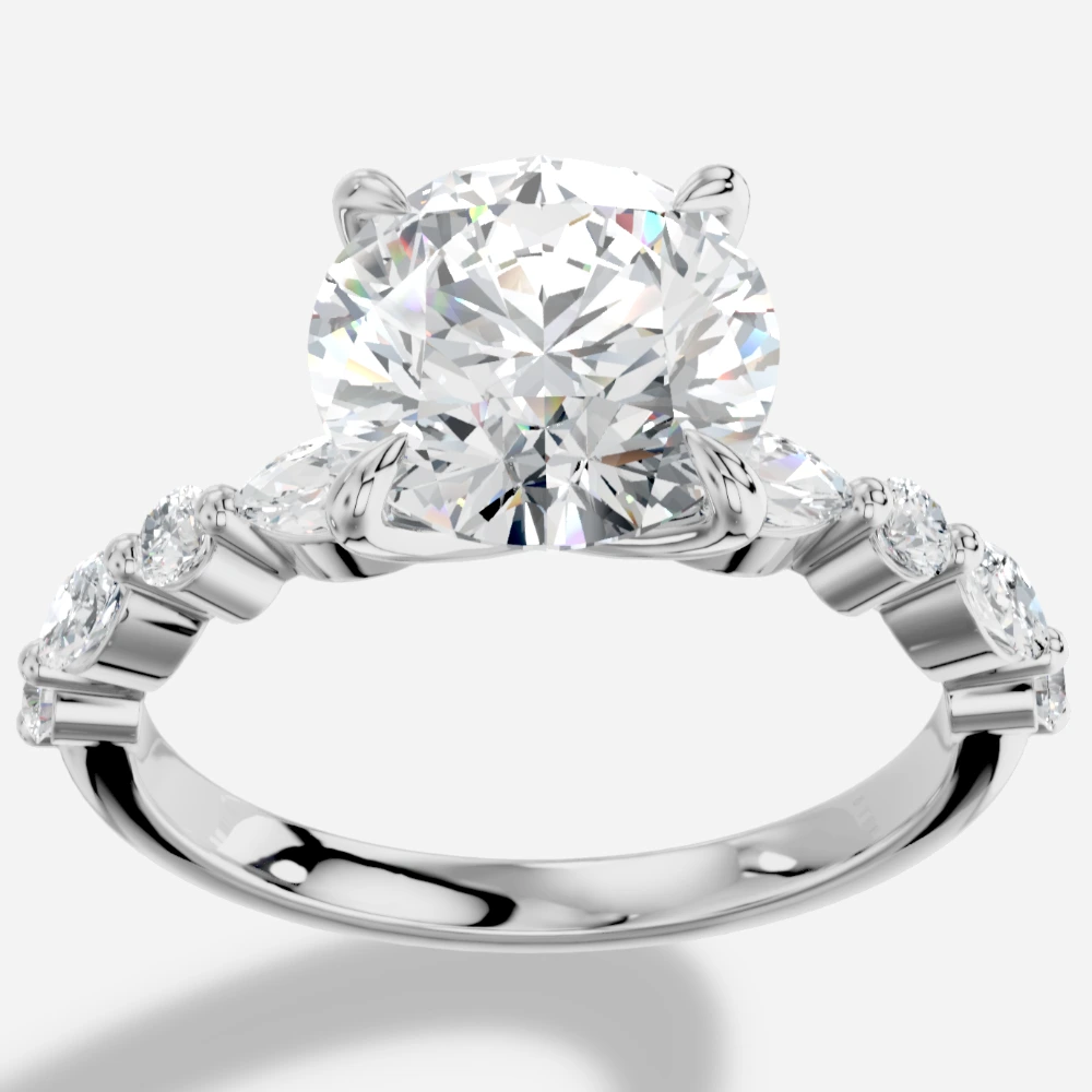 Royelle Lab-Grown Diamond Ring · round cut · lab-grown diamond ring · white gold