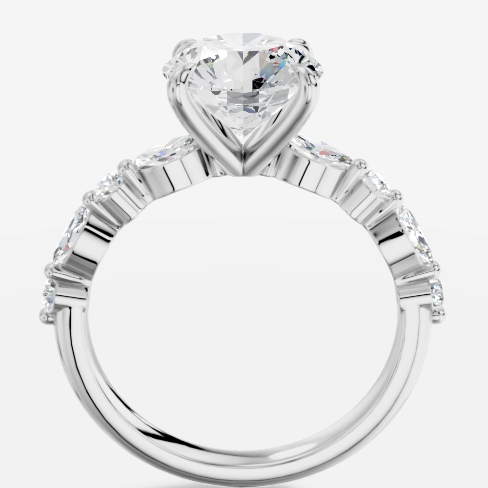 Royelle Lab-Grown Diamond Ring · round cut · lab-grown diamond ring · white gold