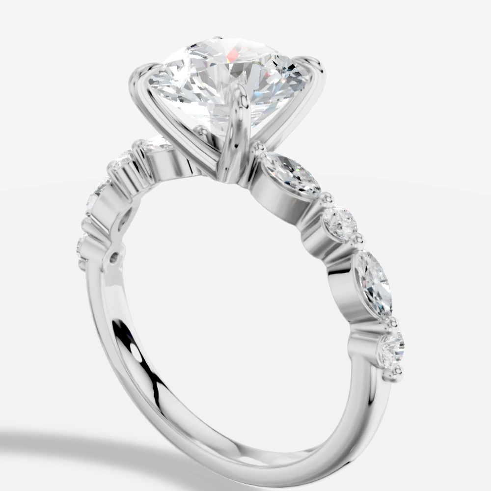 Royelle Lab-Grown Diamond Ring · round cut · lab-grown diamond ring · white gold