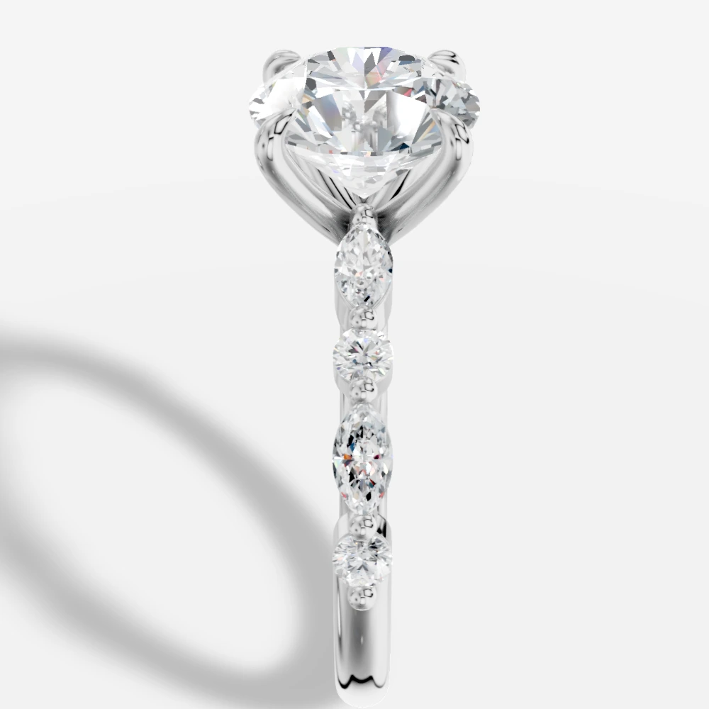 Royelle Lab-Grown Diamond Ring · round cut · lab-grown diamond ring · white gold