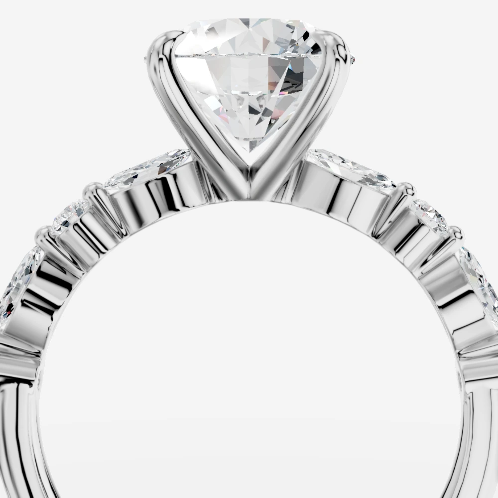 Royelle Lab-Grown Diamond Ring · round cut · lab-grown diamond ring · white gold