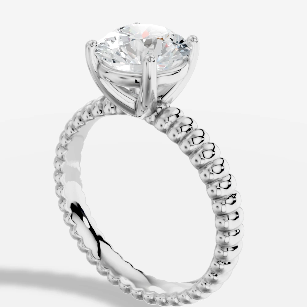 Orbia Laboratoriyada yetişdirilən almaz Üzük · yuvarlak kesim · laboratuvar pırlantası yüzük · beyaz altın