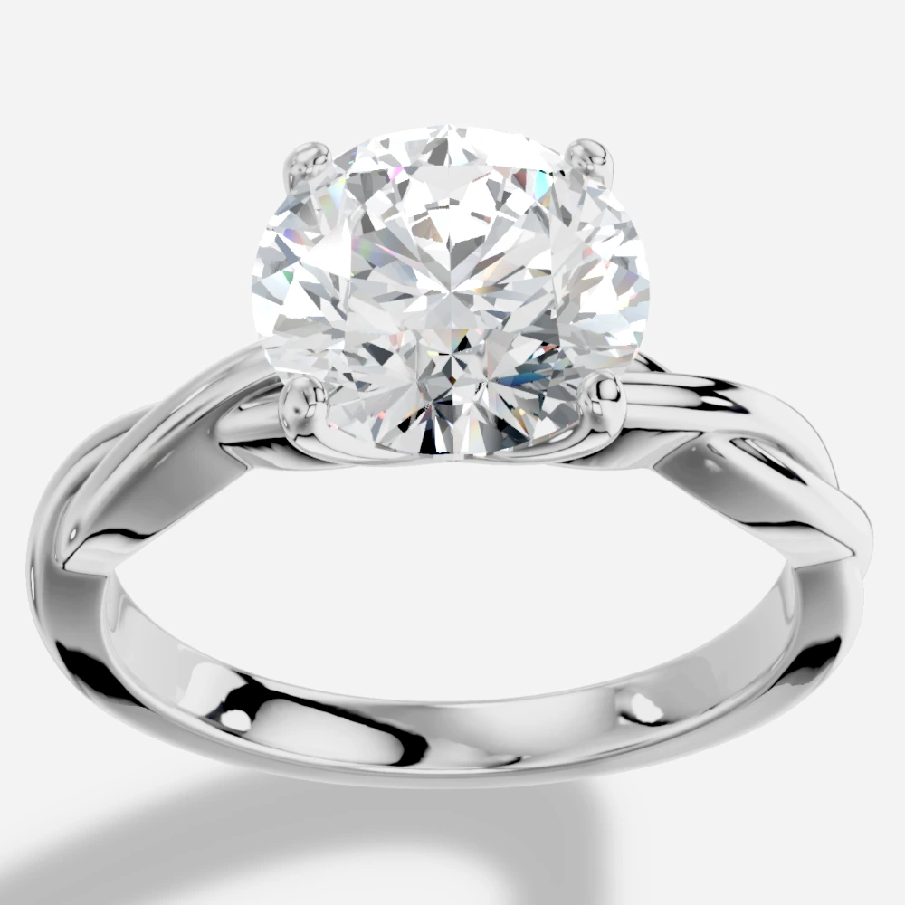 Theia Laboratuvar Pırlantası Yüzük · rundslibning · ring med laboratoriedyrket diamant · hvidguld