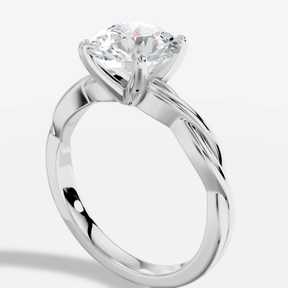 Theia Laboratuvar Pırlantası Yüzük · rundslibning · ring med laboratoriedyrket diamant · hvidguld