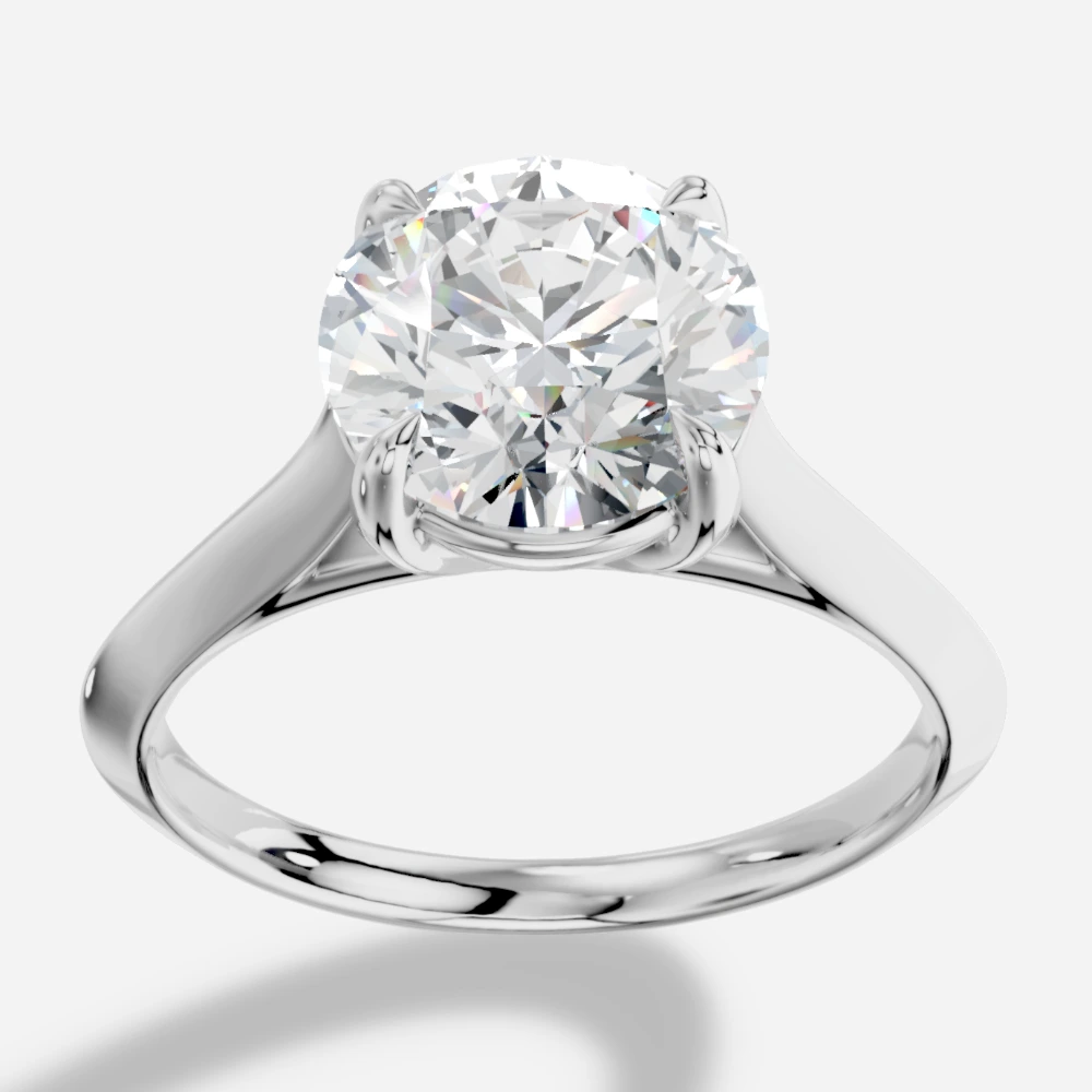 Helia Lab-Grown Diamond Ring · round cut · lab-grown diamond ring · white gold