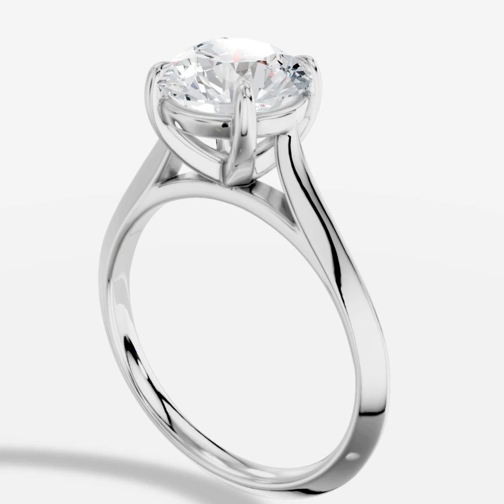 Helia Lab-Grown Diamond Ring · round cut · lab-grown diamond ring · white gold