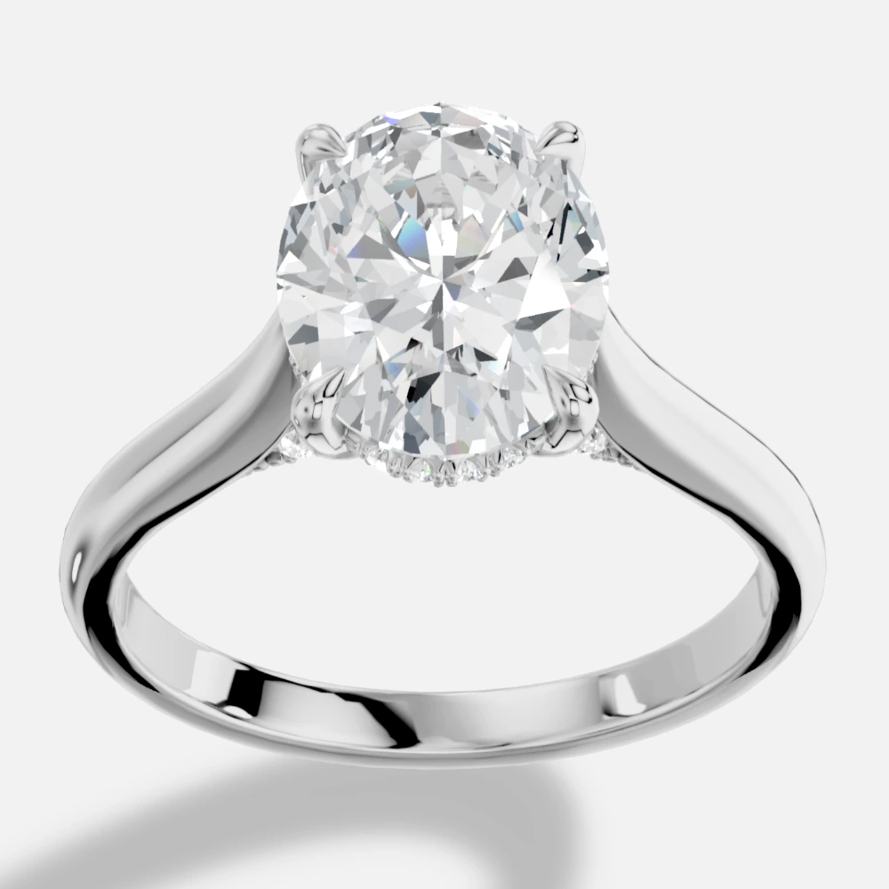 Secret Oval Lab-Grown Diamond Solitaire Ring · oval cut · lab-grown diamond ring · white gold