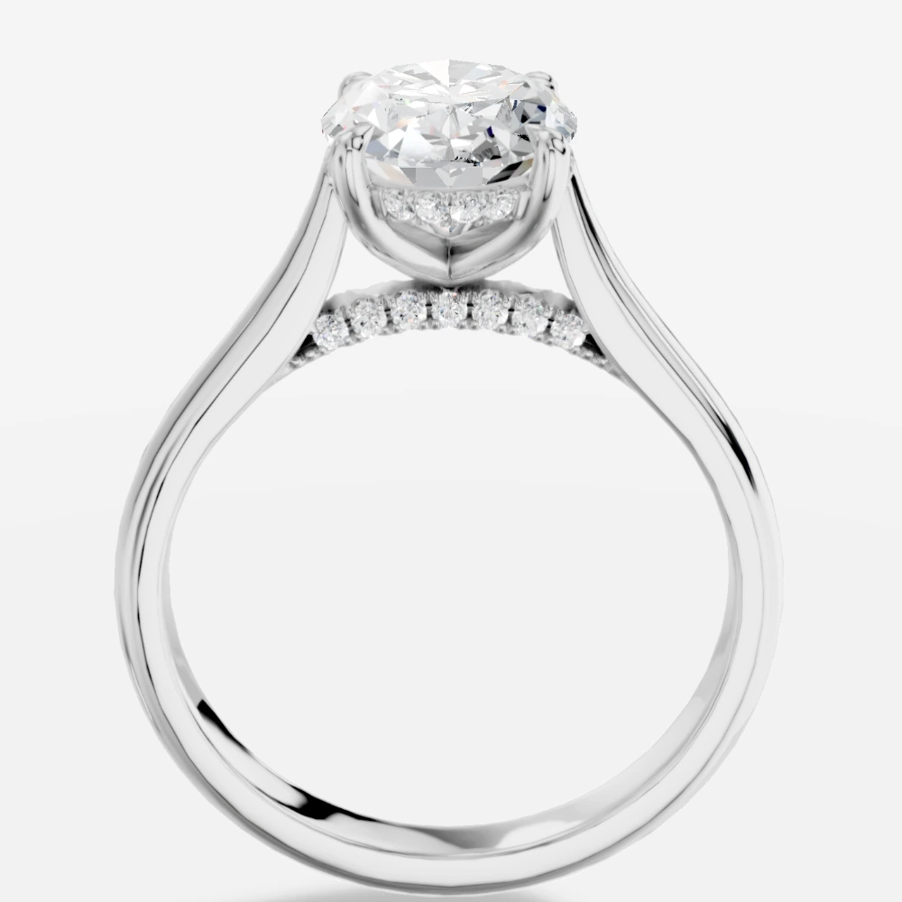 Secret Oval Lab-Grown Diamond Solitaire Ring · oval cut · lab-grown diamond ring · white gold
