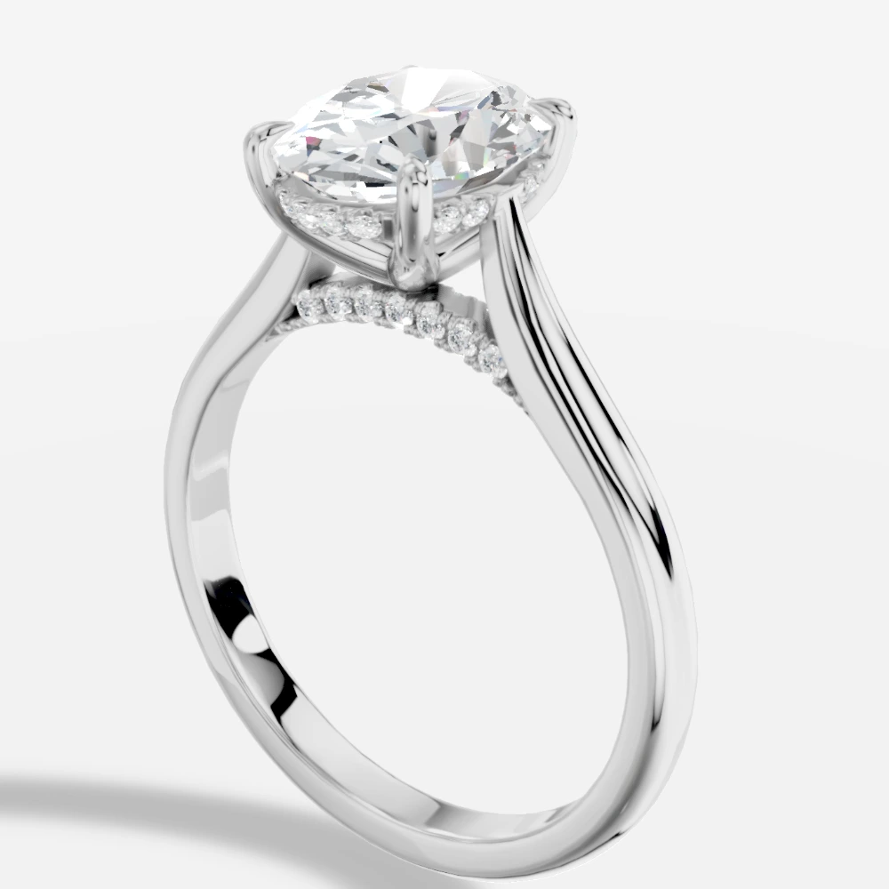 Secret Oval Lab-Grown Diamond Solitaire Ring · oval cut · lab-grown diamond ring · white gold