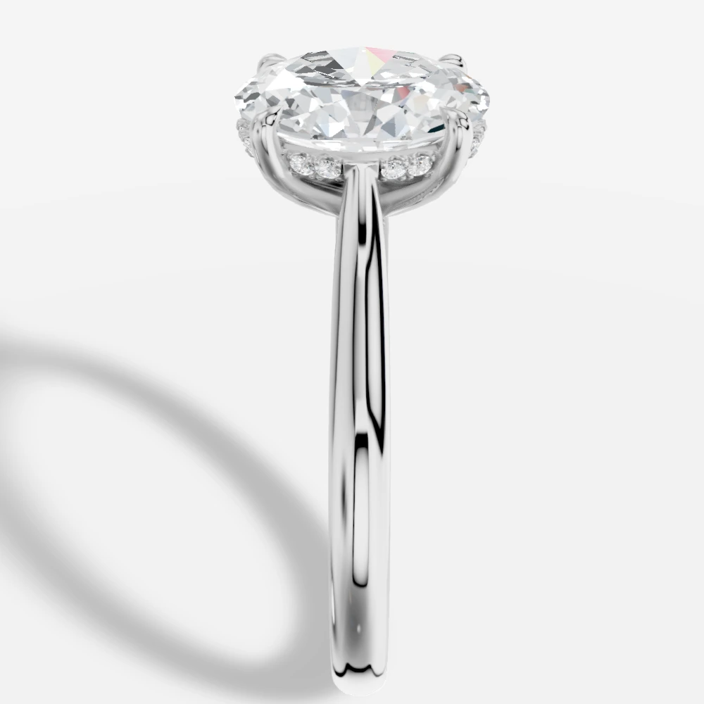Secret Oval Lab-Grown Diamond Solitaire Ring · oval cut · lab-grown diamond ring · white gold