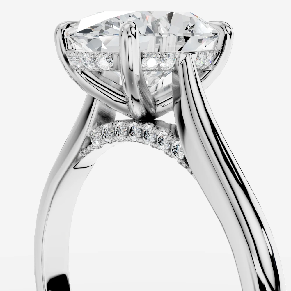 Secret Oval-Cut Lab-Grown Diamond Solitaire Ring alternate view