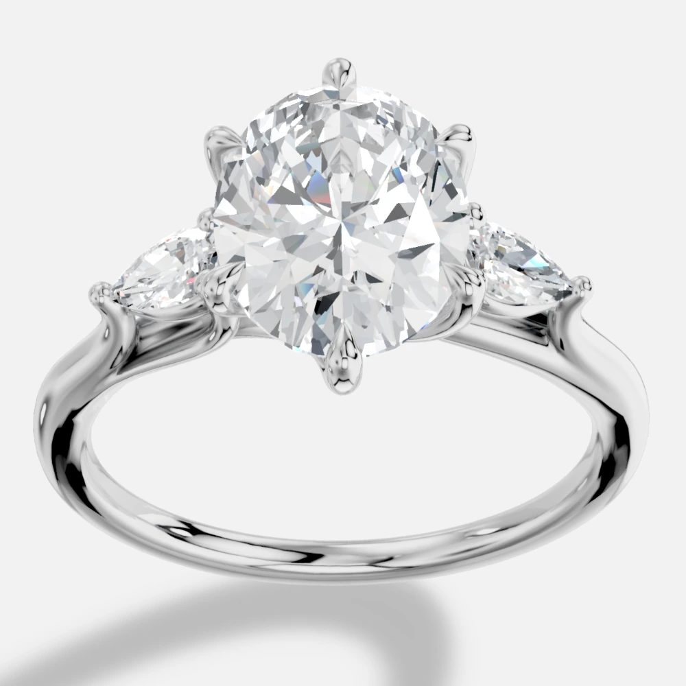 Celeste Oval Laboratuvar Pırlantası Yüzük · oval kesim · laboratuvar pırlantası yüzük · beyaz altın