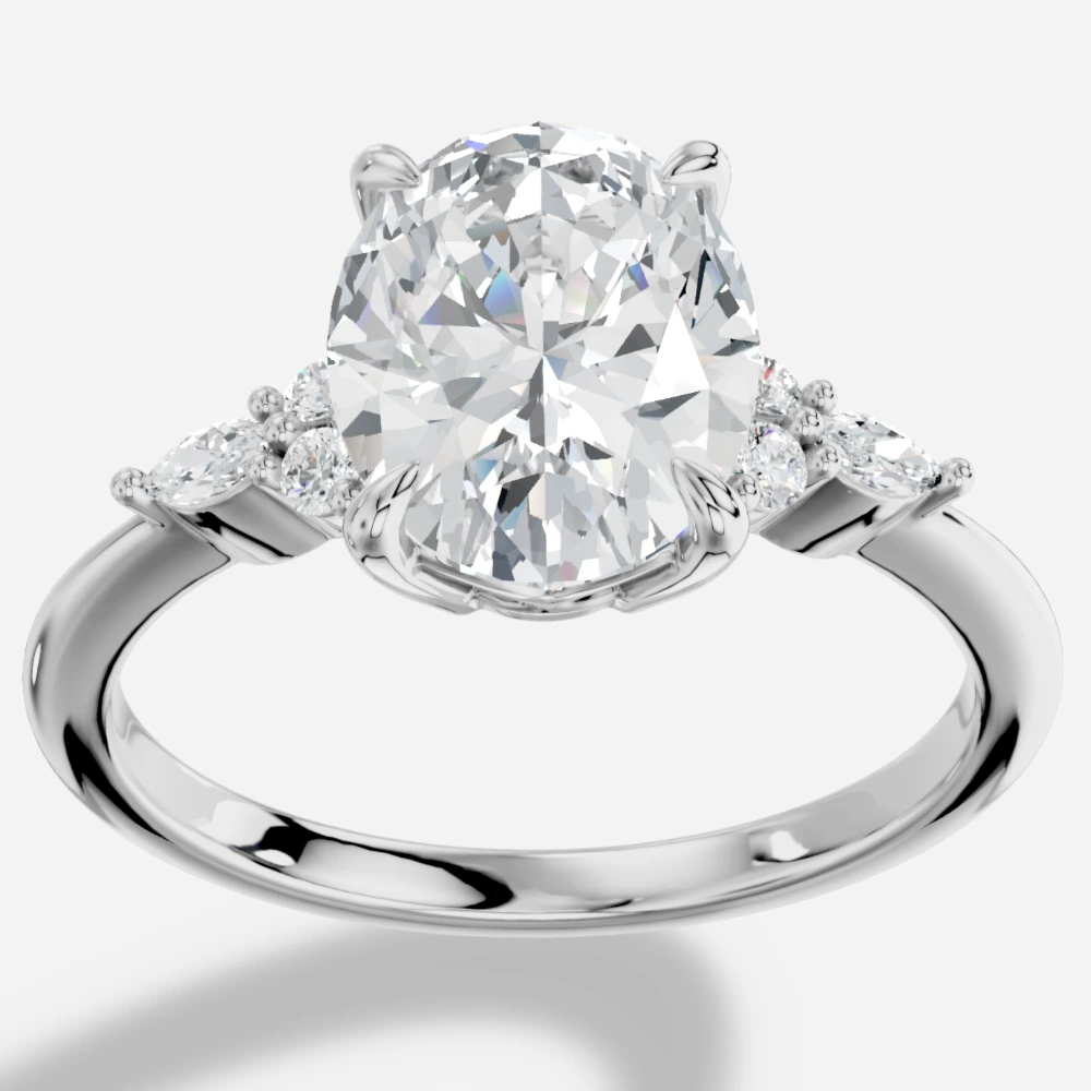 Liora Oval Lab-Grown Diamond Ring · oval cut · lab-grown diamond ring · white gold