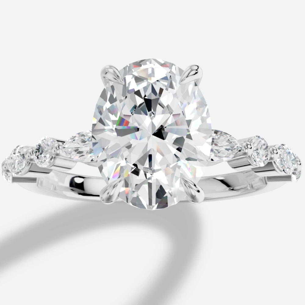 Royelle Oval-Cut Lab-Grown Diamond Ring