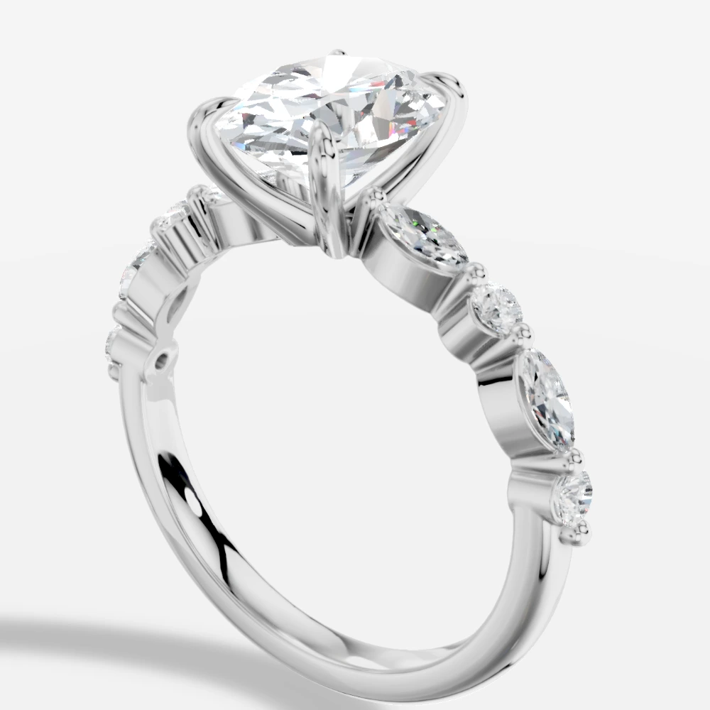 Royelle Oval Laboratuvar Pırlantası Yüzük · ovalslibning · ring med laboratoriedyrket diamant · hvidguld