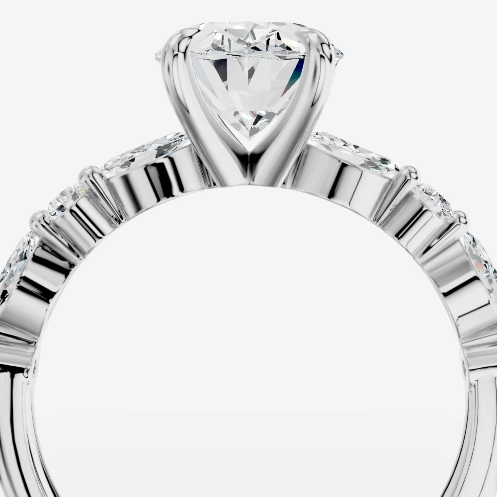 Royelle Oval Laboratuvar Pırlantası Yüzük · ovalslibning · ring med laboratoriedyrket diamant · hvidguld