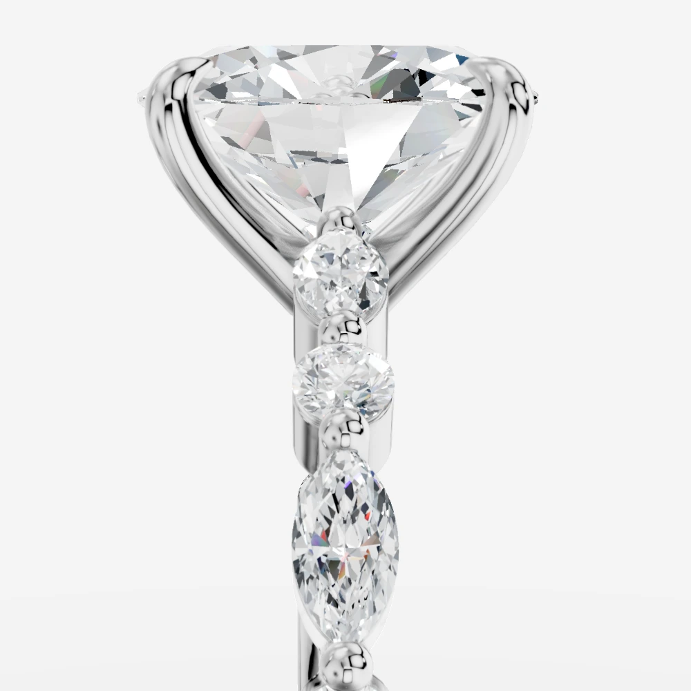 Royelle Oval Laboratuvar Pırlantası Yüzük · ovalslibning · ring med laboratoriedyrket diamant · hvidguld