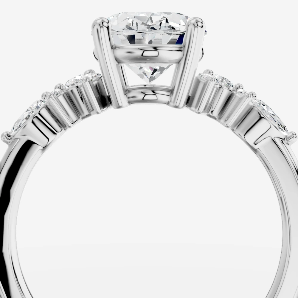 Veloria Oval Laboratuvar Pırlantası Yüzük · ovalslibning · ring med laboratoriedyrket diamant · hvidguld