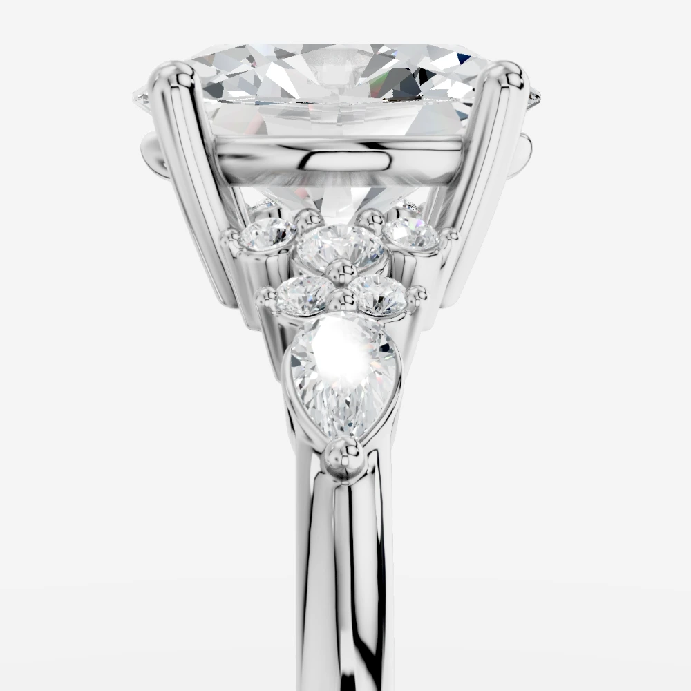Veloria Oval Laboratuvar Pırlantası Yüzük · ovalslibning · ring med laboratoriedyrket diamant · hvidguld