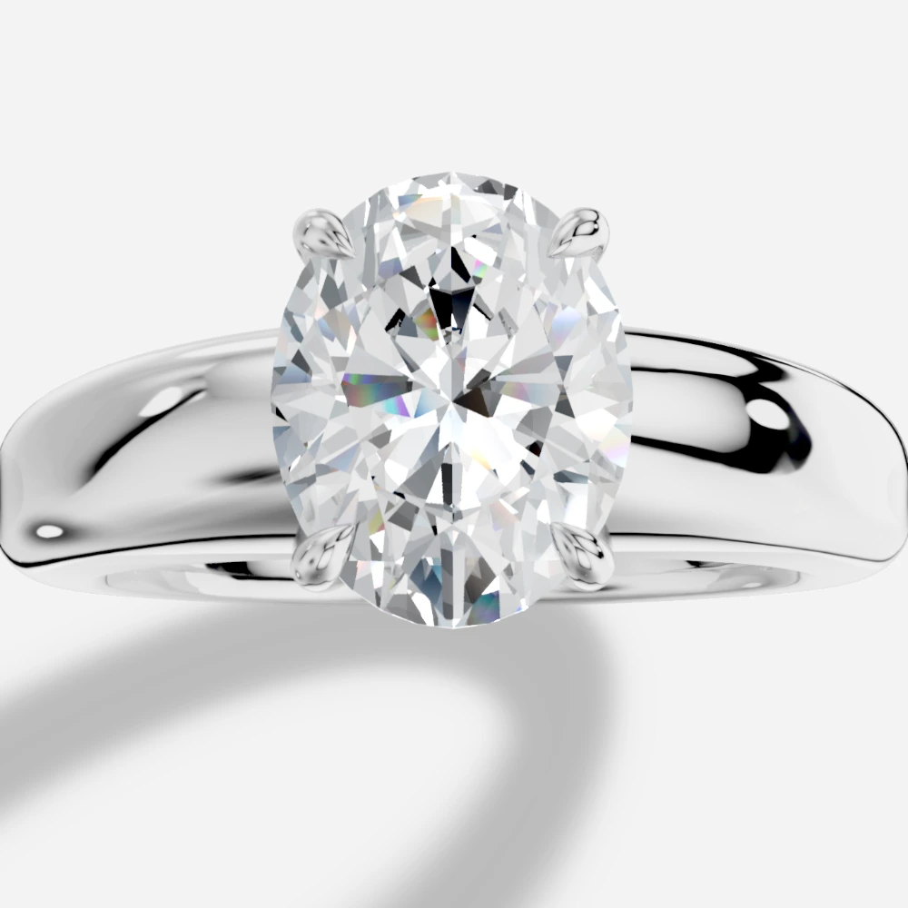 Velora Oval-Cut Lab-Grown Diamond Solitaire Ring