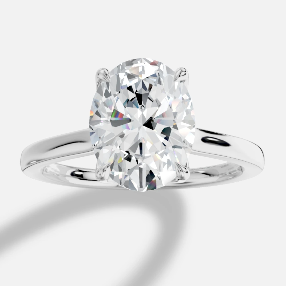 Amoria Oval-Cut Lab-Grown Diamond Solitaire Ring