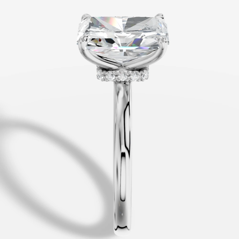 Elysium Radiant Laboratuvar Pırlantası Yüzük · radiant kesim · laboratuvar pırlantası yüzük · beyaz altın