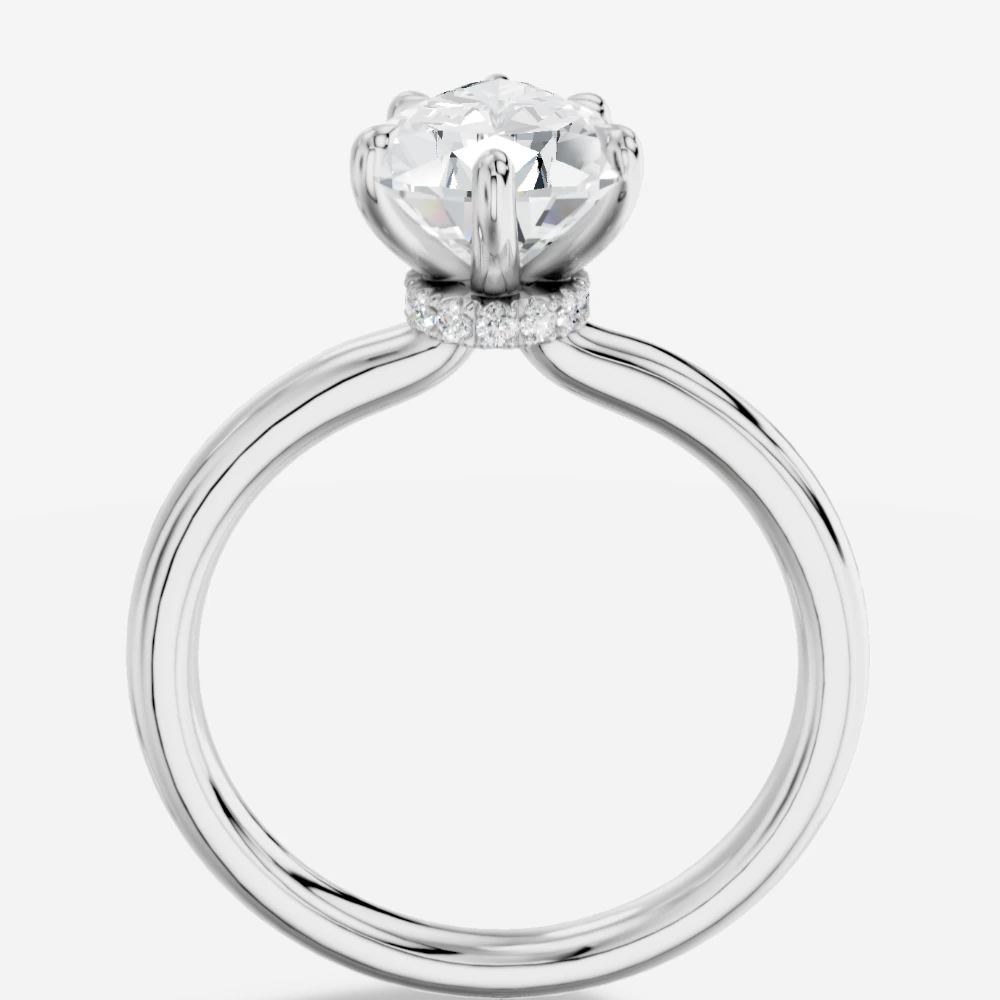 Elysium Damla Laboratuvar Pırlantası Yüzük · taille poire · bague en diamant de laboratoire · or blanc