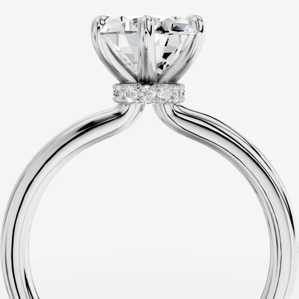 Elysium Damla Laboratuvar Pırlantası Yüzük · taille poire · bague en diamant de laboratoire · or blanc