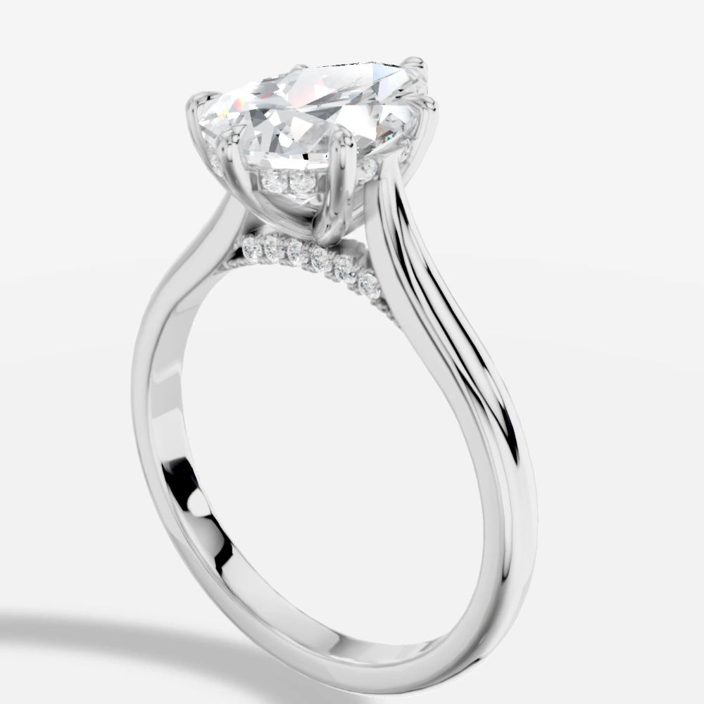 Secret Pear Lab-Grown Diamond Solitaire Ring · pear cut · lab-grown diamond ring · white gold