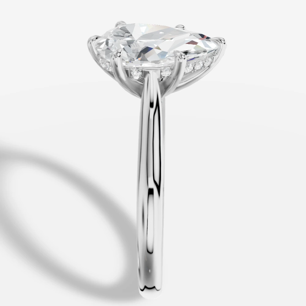 Secret Pear Lab-Grown Diamond Solitaire Ring · pear cut · lab-grown diamond ring · white gold