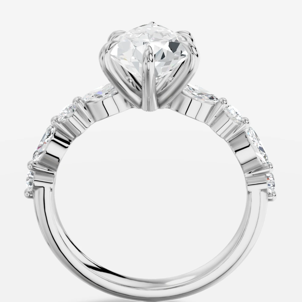 Royelle Pear Lab-Grown Diamond Ring · pear cut · lab-grown diamond ring · white gold