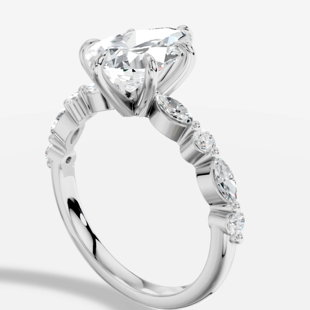 Royelle Pear Lab-Grown Diamond Ring · pear cut · lab-grown diamond ring · white gold