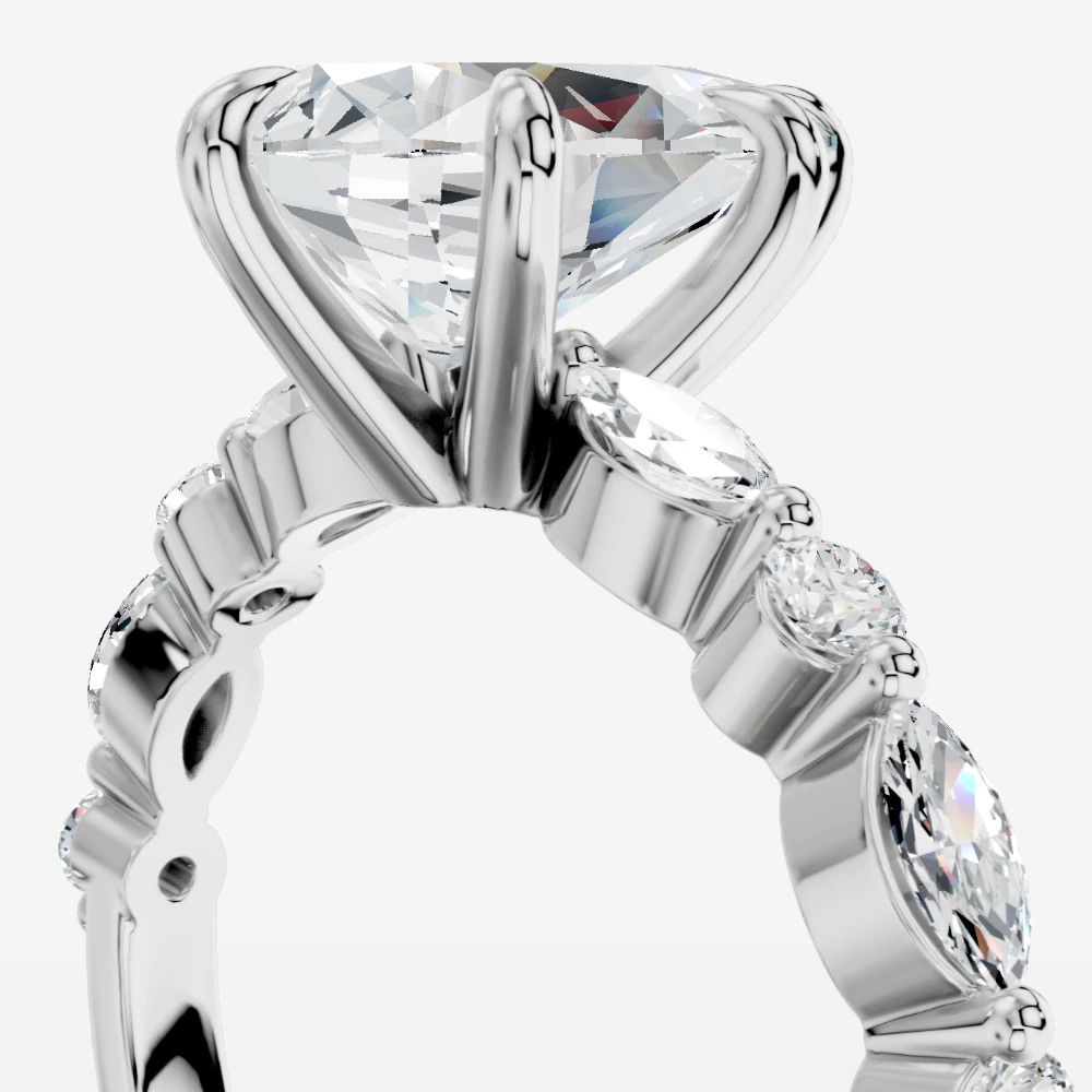 Royelle Pear Lab-Grown Diamond Ring · pear cut · lab-grown diamond ring · white gold