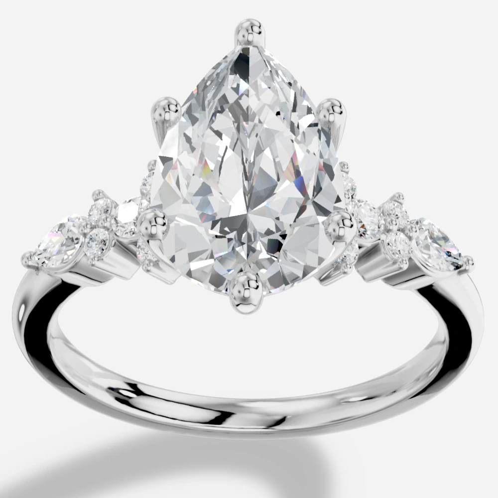 Veloria Pear Lab-Grown Diamond Ring · pear cut · lab-grown diamond ring · white gold