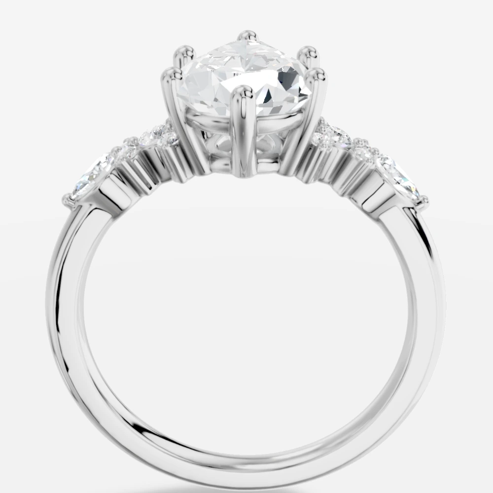 Veloria Pear Lab-Grown Diamond Ring · pear cut · lab-grown diamond ring · white gold