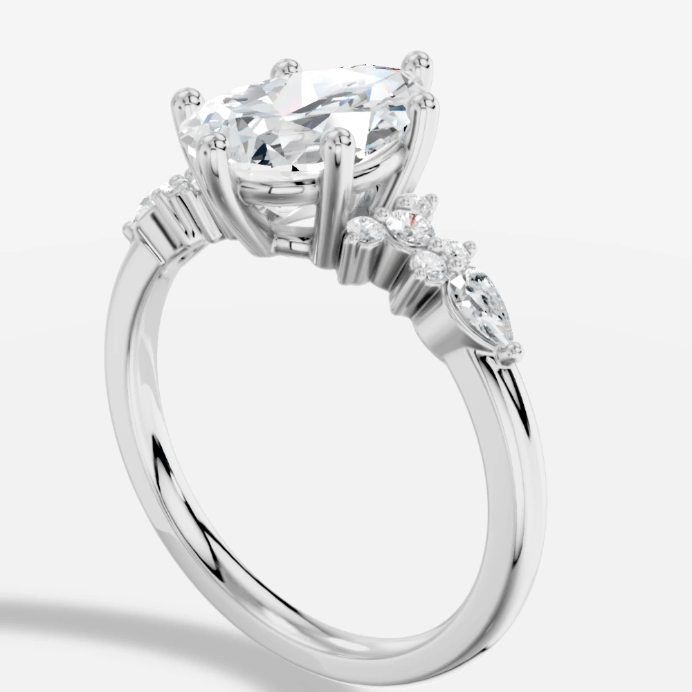 Veloria Pear Lab-Grown Diamond Ring · pear cut · lab-grown diamond ring · white gold