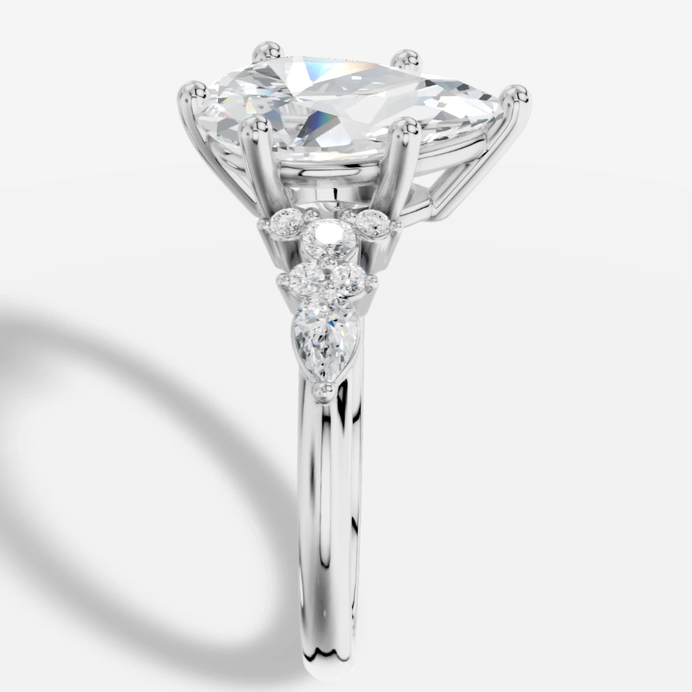 Veloria Pear Lab-Grown Diamond Ring · pear cut · lab-grown diamond ring · white gold