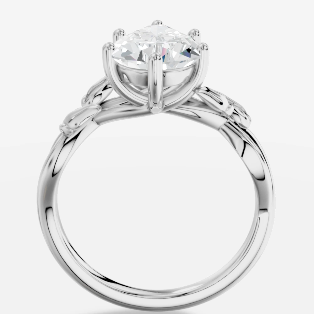 Acantha Damla Laboratuvar Pırlantası Yüzük · pæreslibning · ring med laboratoriedyrket diamant · hvidguld