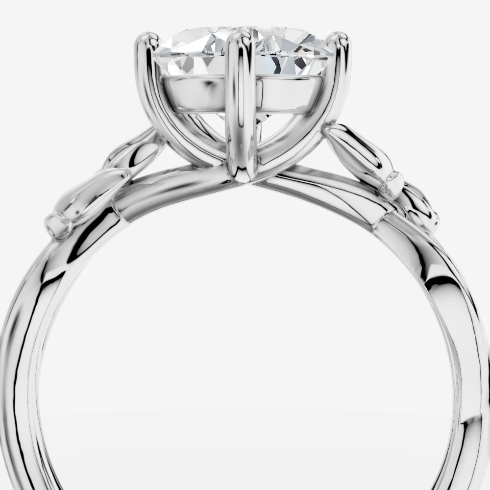 Acantha Damla Laboratuvar Pırlantası Yüzük · pæreslibning · ring med laboratoriedyrket diamant · hvidguld