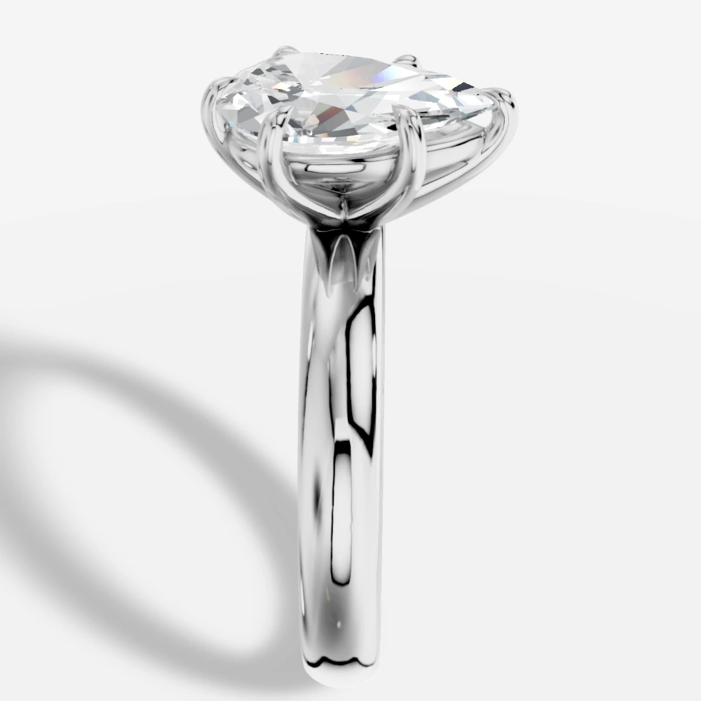 Thalia Damla Laboratuvar Pırlantası Yüzük · peervormig geslepen · lab-grown diamant ring · witgoud
