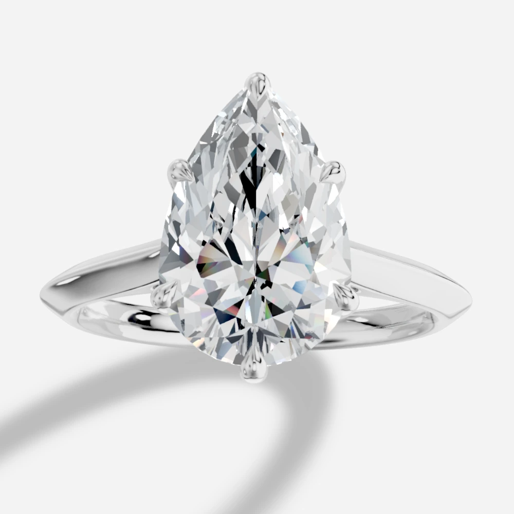 Calanthe Pear-Cut Lab-Grown Diamond Solitaire Ring
